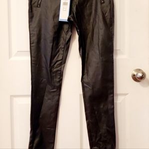NWT Long Tall Sally Coated Skinny Biker Jean Black US/CA Size10, UK Size 14
